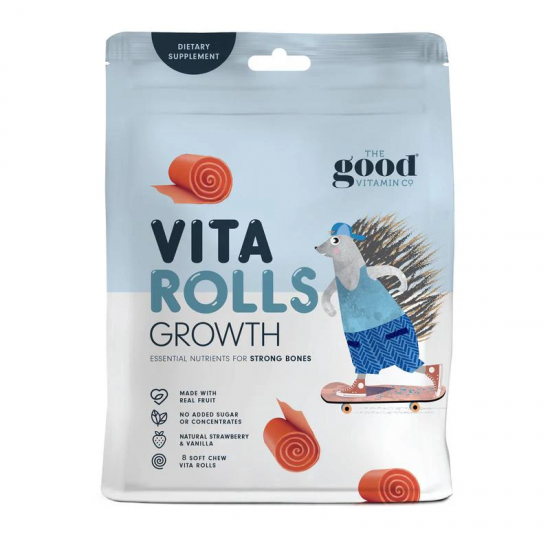 The Good Vitamin CO 儿童赖氨酸成长水果卷 8只装 草莓香草味 保质期2027.12 The Good Vitamin CO 儿童赖氨酸成长水果卷 8只装 草莓香草味 保质期2027.12